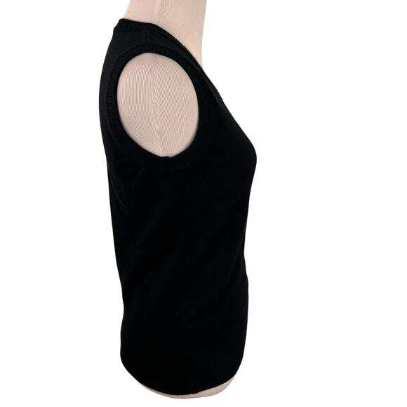 Cielo Black Viscose Scoop Neck Sleeveless Sweater Top Size Medium - Picture 5 of 7